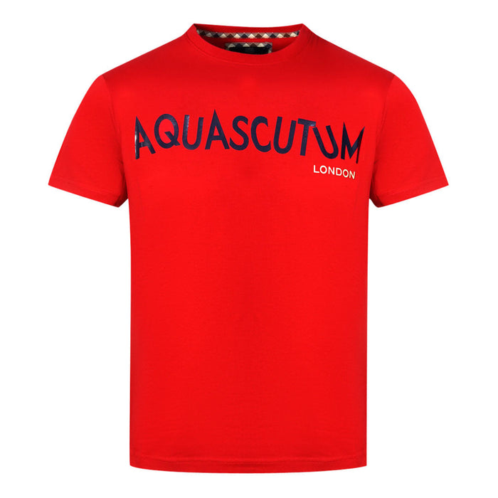 Aquascutum Mens Tsia106 52 T Shirt Red