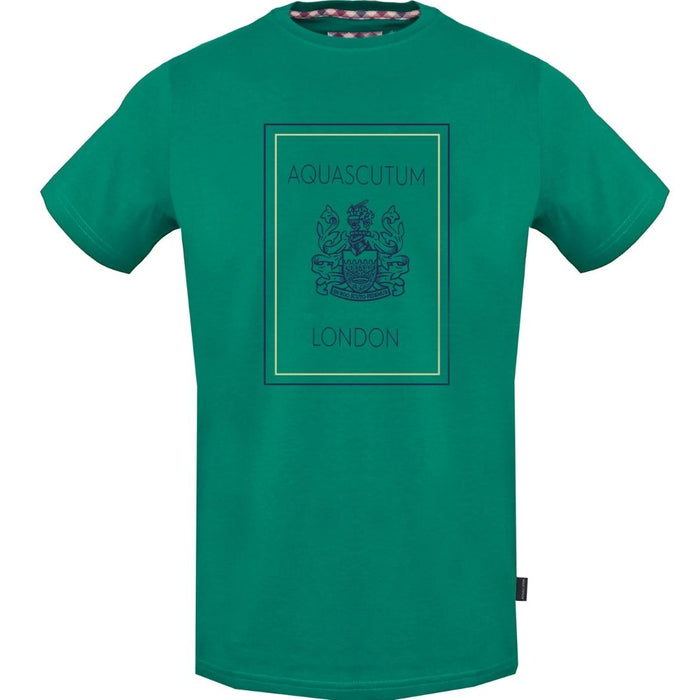 Aquascutum Herren Tsia112 32 T-Shirt Grün