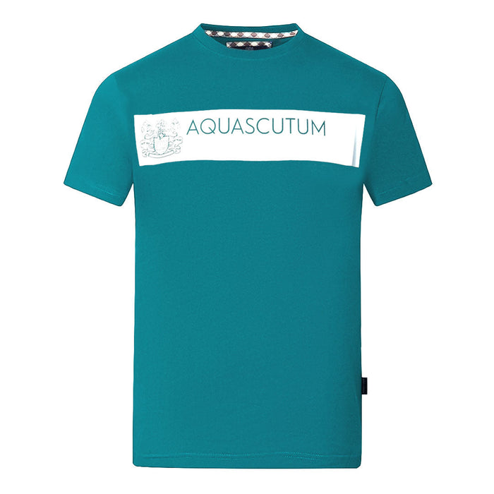 Aquascutum Mens Tsia117 32 T Shirt Green