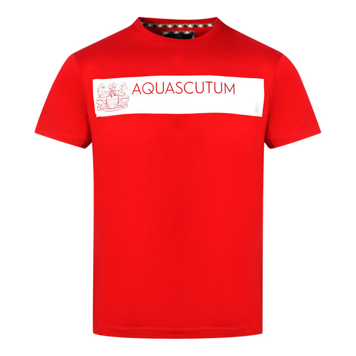 Aquascutum Herren Tsia117 52 T-Shirt Rot