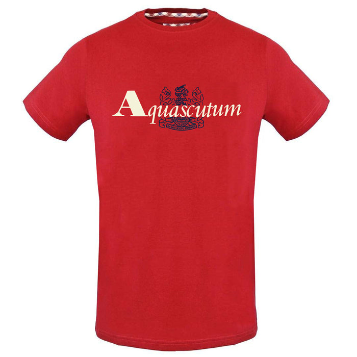 Aquascutum Mens Tsia12 52 T Shirt Red