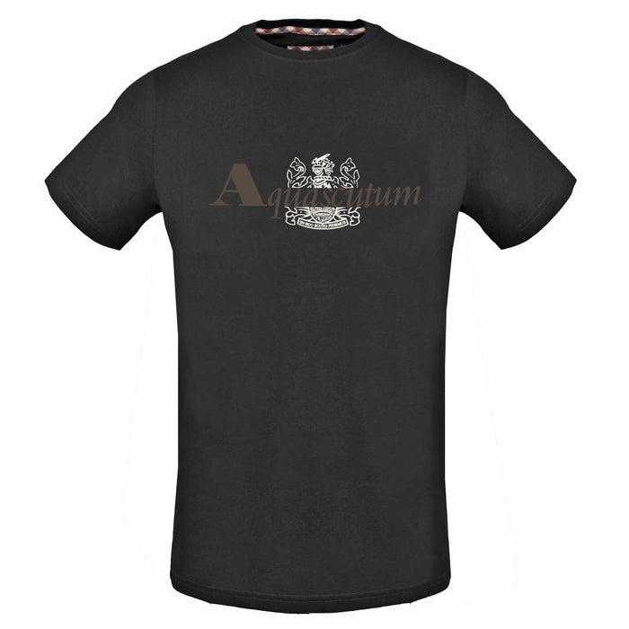 Aquascutum Mens Tsia12 99 T Shirt Black
