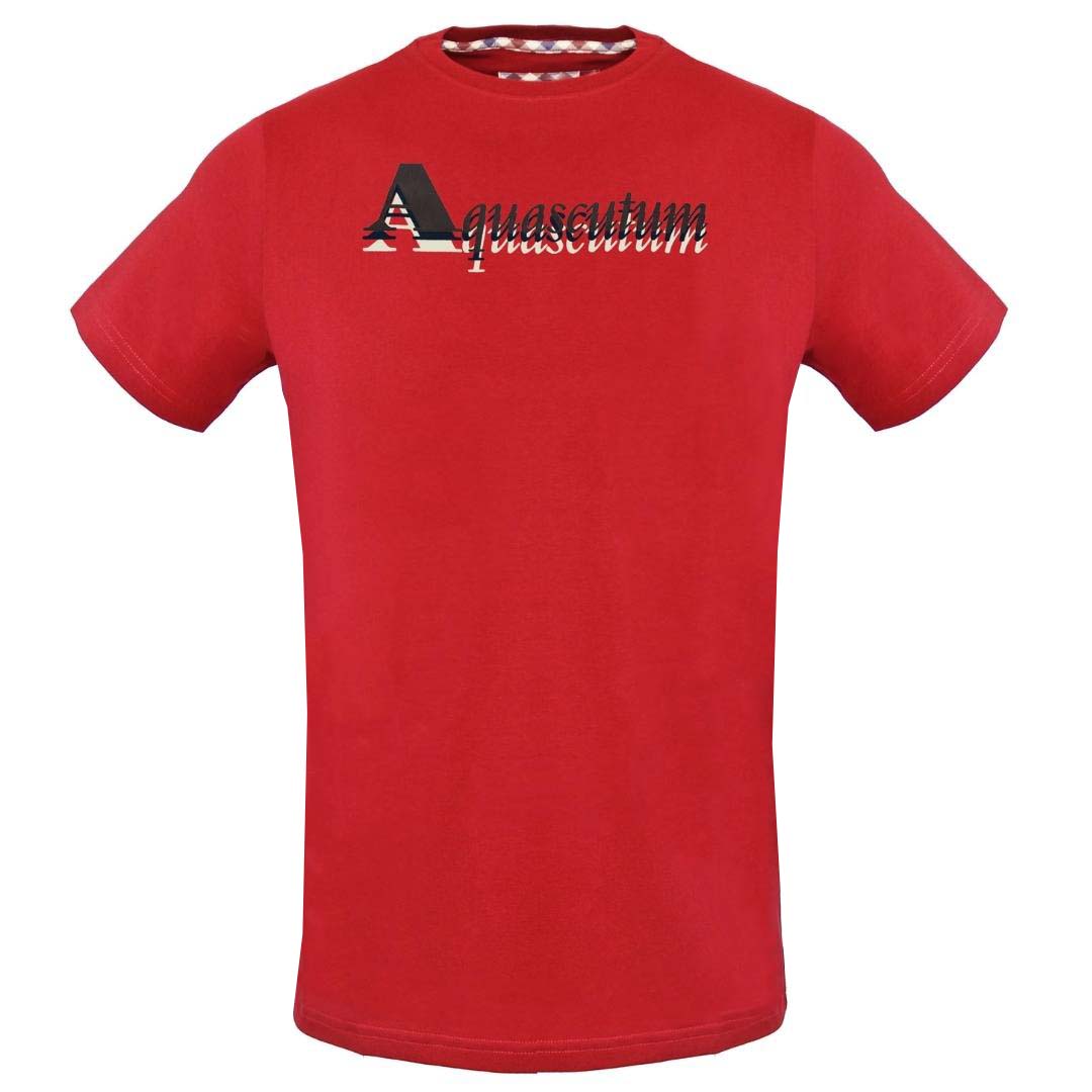Aquascutum Herren Tsia15 52 T-Shirt Rot