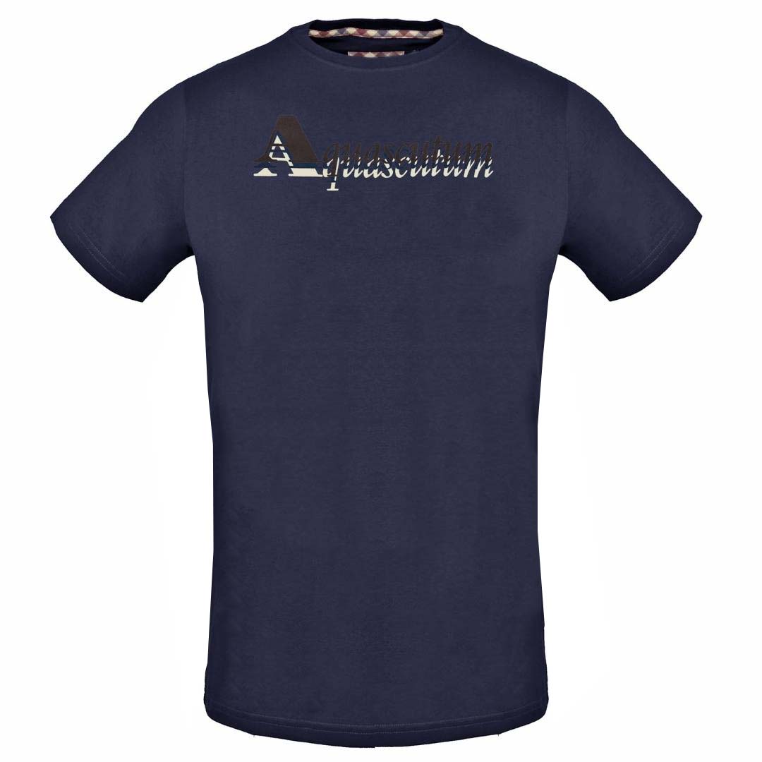 Aquascutum Mens Tsia15 85 T Shirt Blue