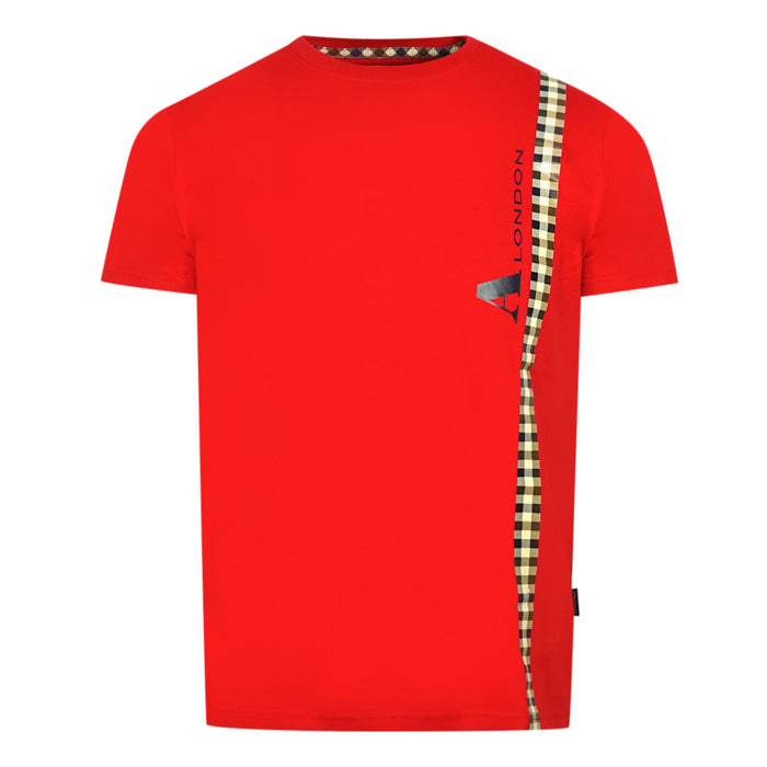 Aquascutum Mens Tsia19 52 T Shirt Red