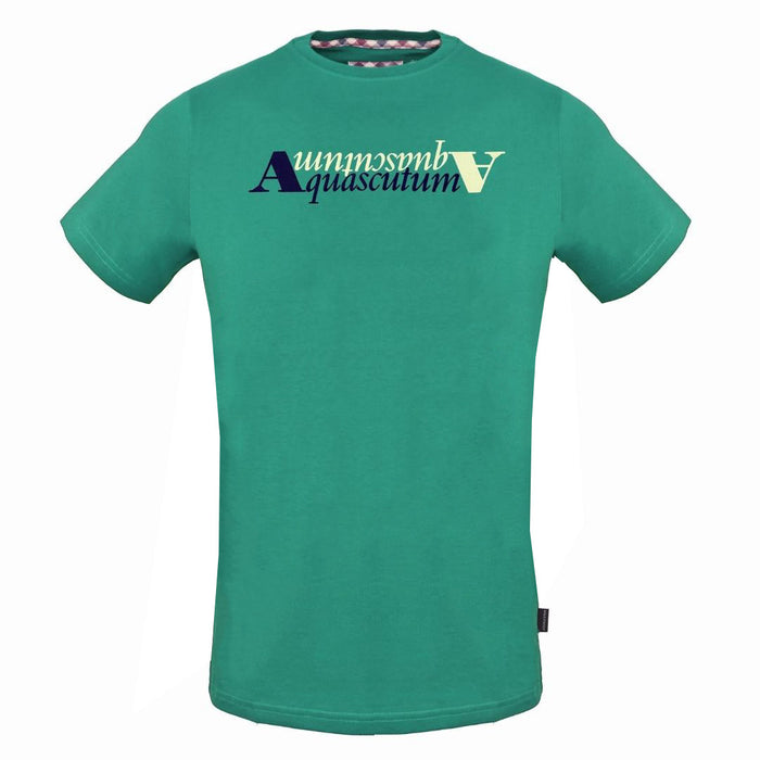 Aquascutum Herren Tsia25 32 T-Shirt Grün
