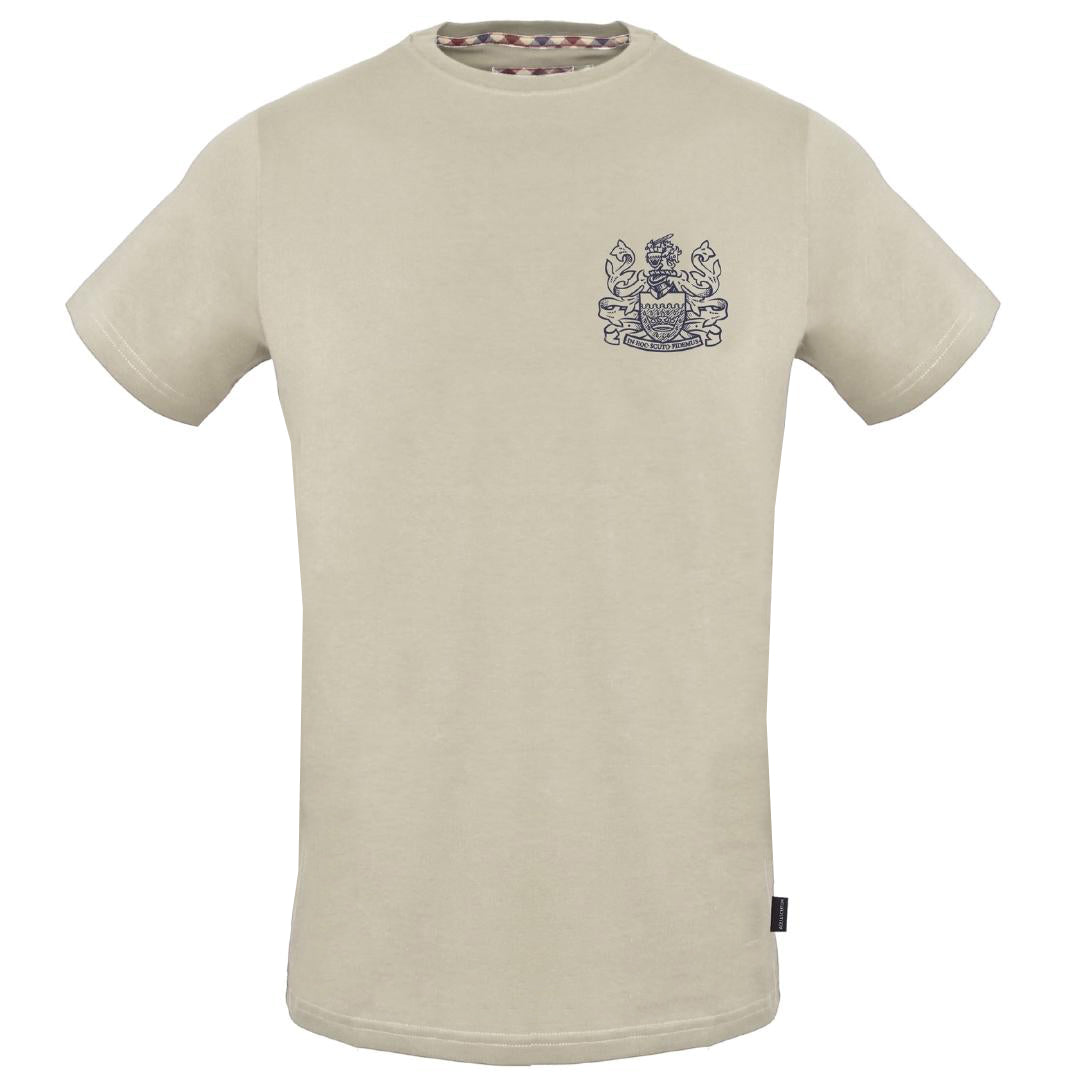 Aquascutum Mens Tsia29 12 T Shirt Beige