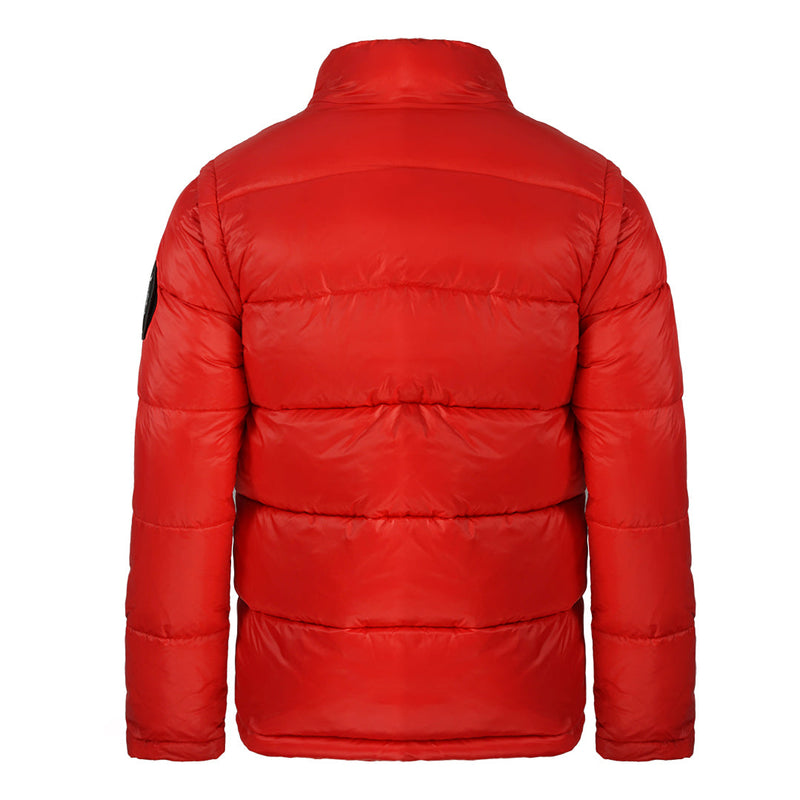 Plein Sport Vertical Logo Padded Red Jacket - Nova Clothing