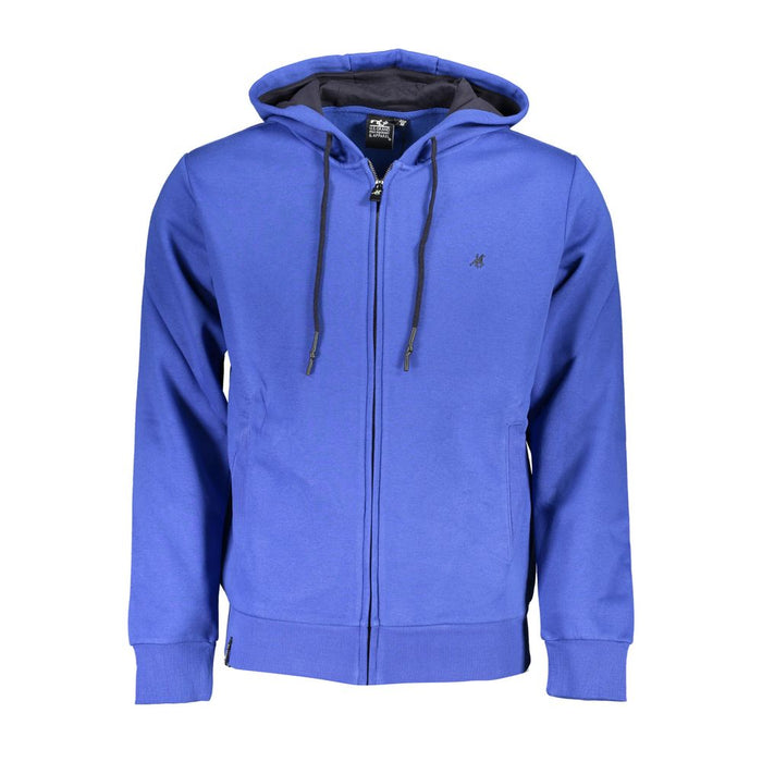 US Grand Polo – Elegantes Sweatshirt mit Kapuze und Reißverschluss in Blau