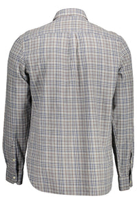 U.S. POLO ASSN. Elegant Gray Cotton Long Sleeve Shirt