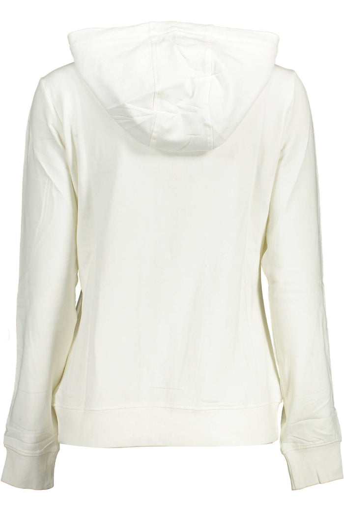 US POLO ASSN. Schickes weißes Sweatshirt mit Kapuze und Reißverschluss und Logo-Detail