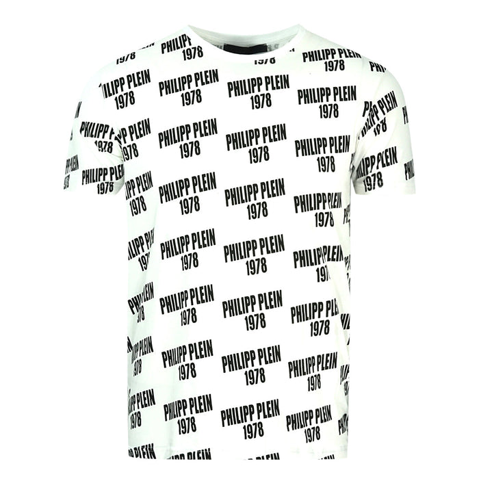 Philipp Plein Herren Utpg21 01 T-Shirt Weiß