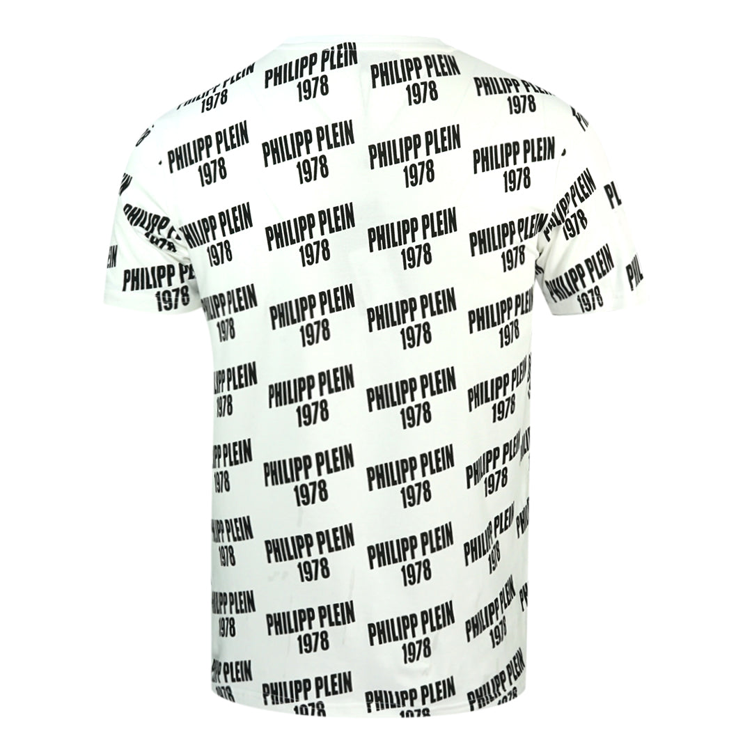 Philipp Plein Herren Utpg21 01 T-Shirt Weiß